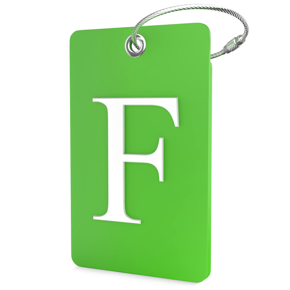 Shacke Luggage Tag for Suitcases – Initial Letter H, Bendable (Green)