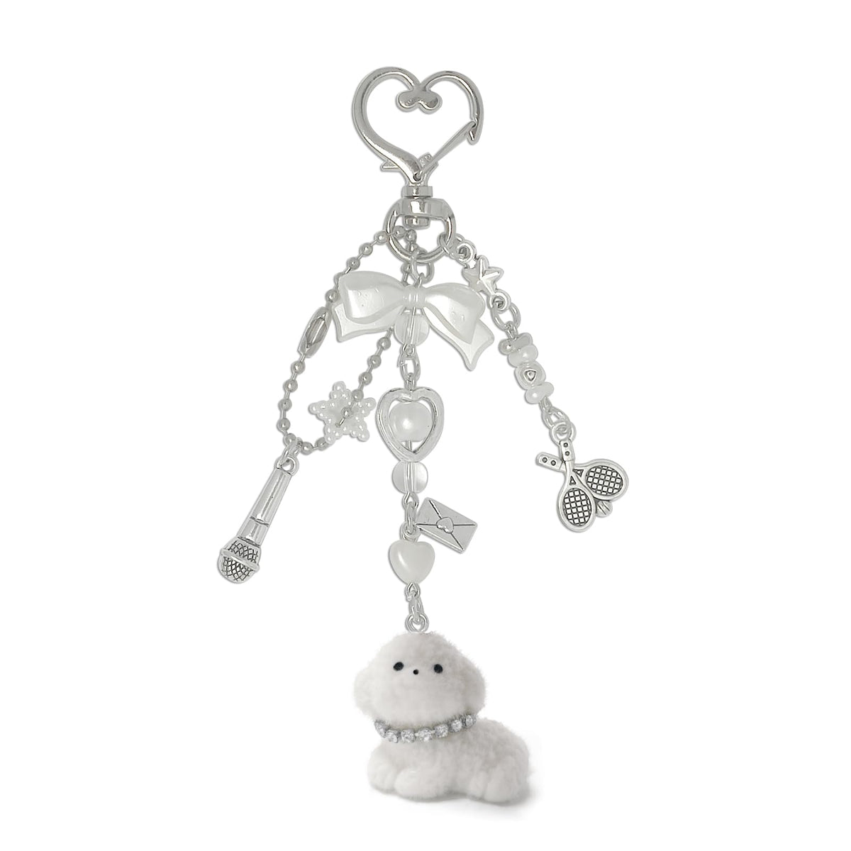Cute Pink Fuzzy Cat Aesthetic Y2K Stylish Keychains