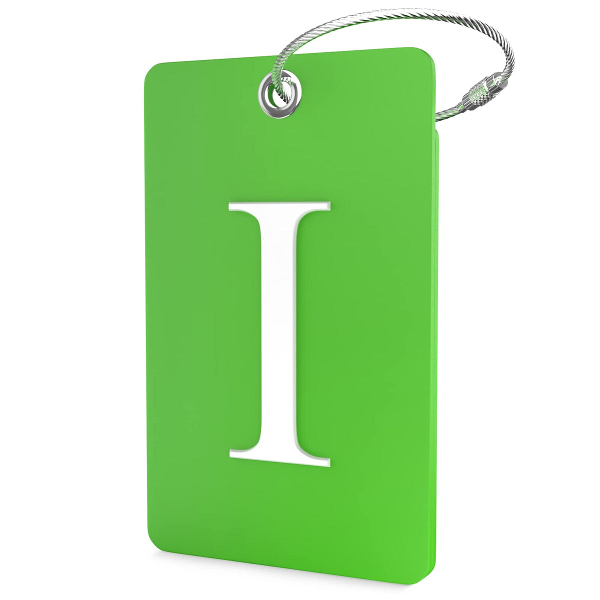 Shacke Luggage Tag for Suitcases – Initial Letter H, Bendable (Green)