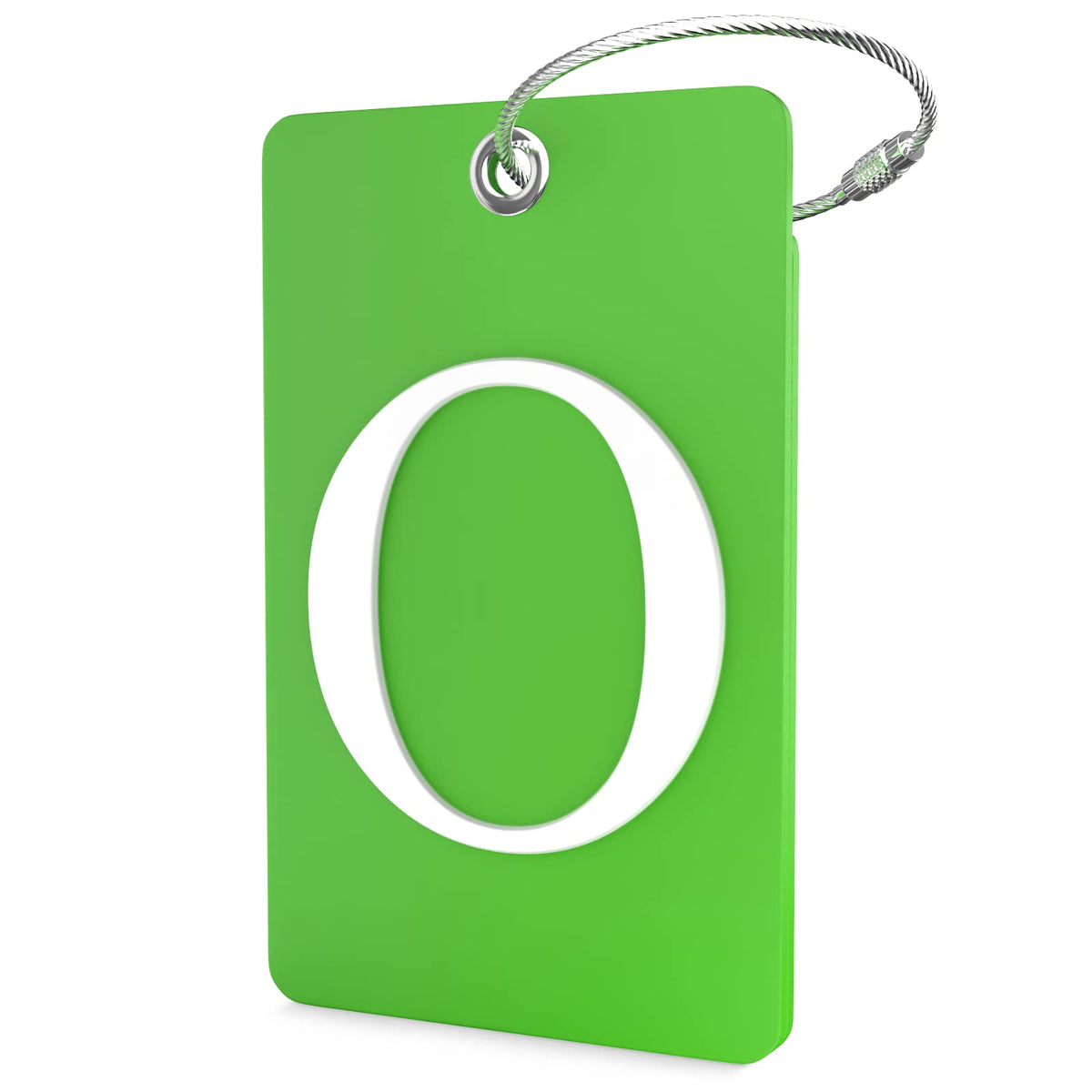 Shacke Luggage Tag for Suitcases – Initial Letter H, Bendable (Green)
