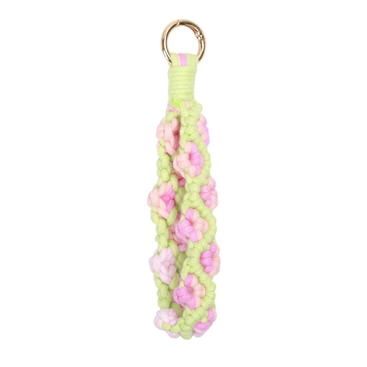 elephtree Boho Macrame Keychain Wristlet Keychain Weave Exquisite Keyring Holder Bracelet Handmade Wrist Lanyard for Women