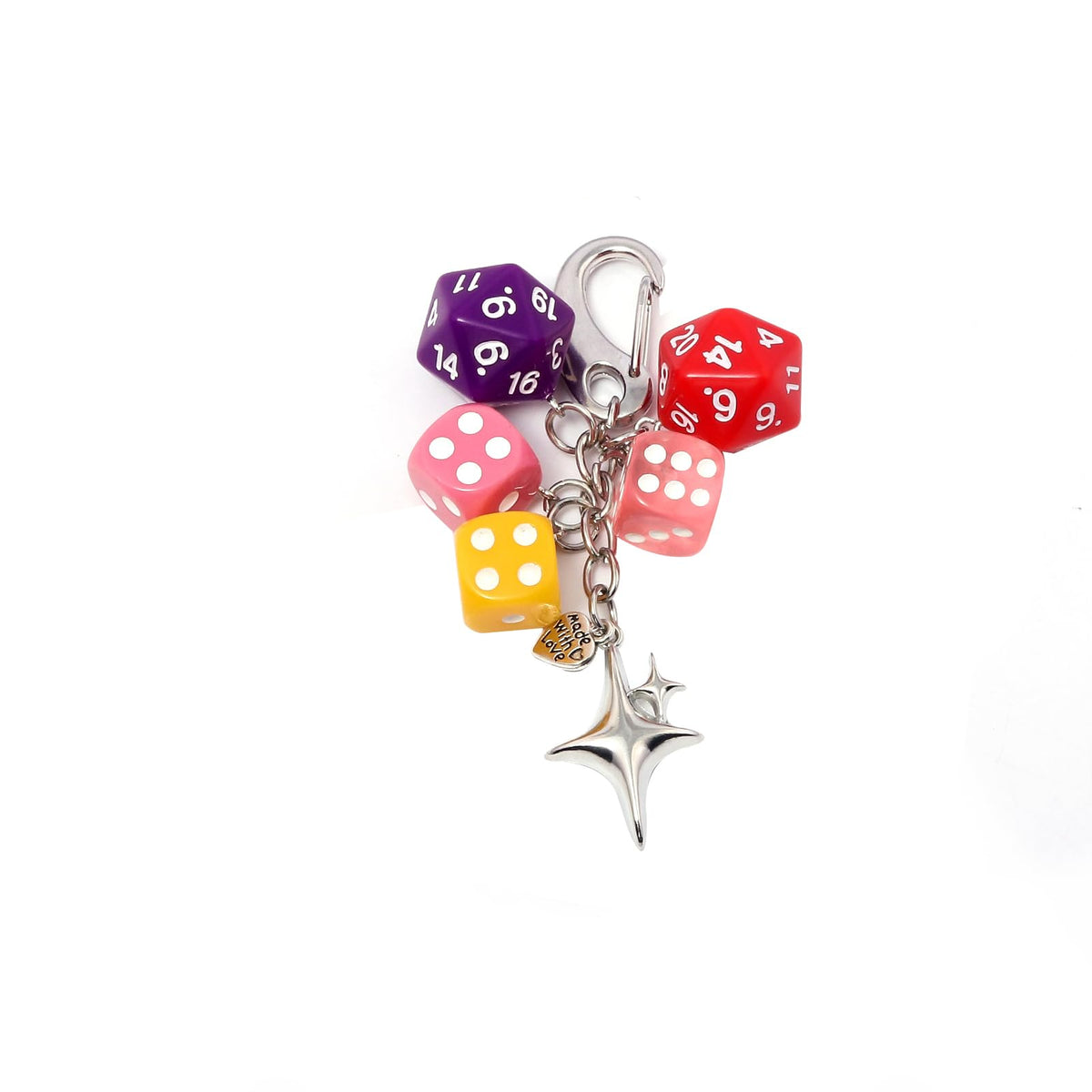 8 Ball Dice Charm Keychain,Cute Bag Purse Handbag Backpack Accessories