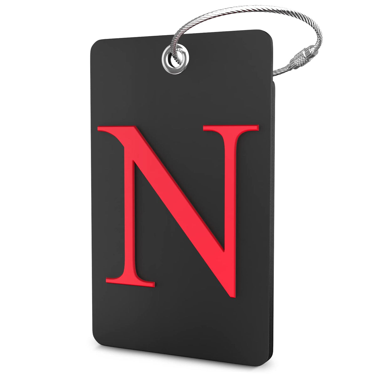 Shacke Luggage Tag for Suitcases – Initial Letter H, Bendable (Green)