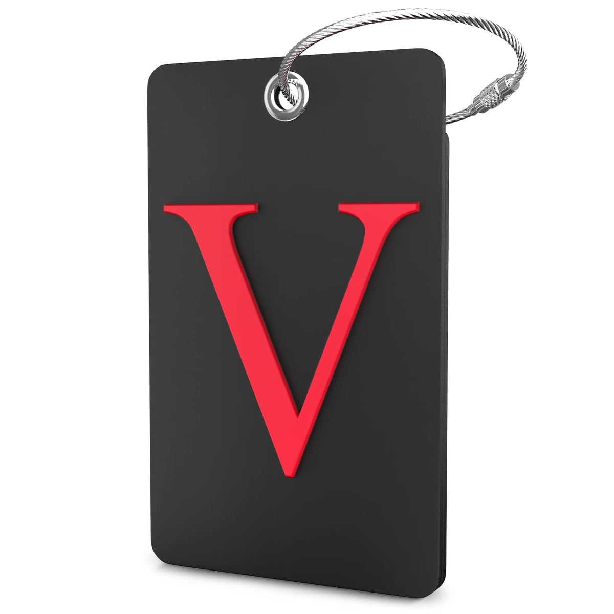 Shacke Luggage Tag for Suitcases – Initial Letter H, Bendable (Green)