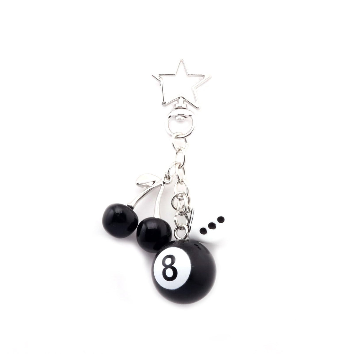 8 Ball Dice Charm Keychain,Cute Bag Purse Handbag Backpack Accessories