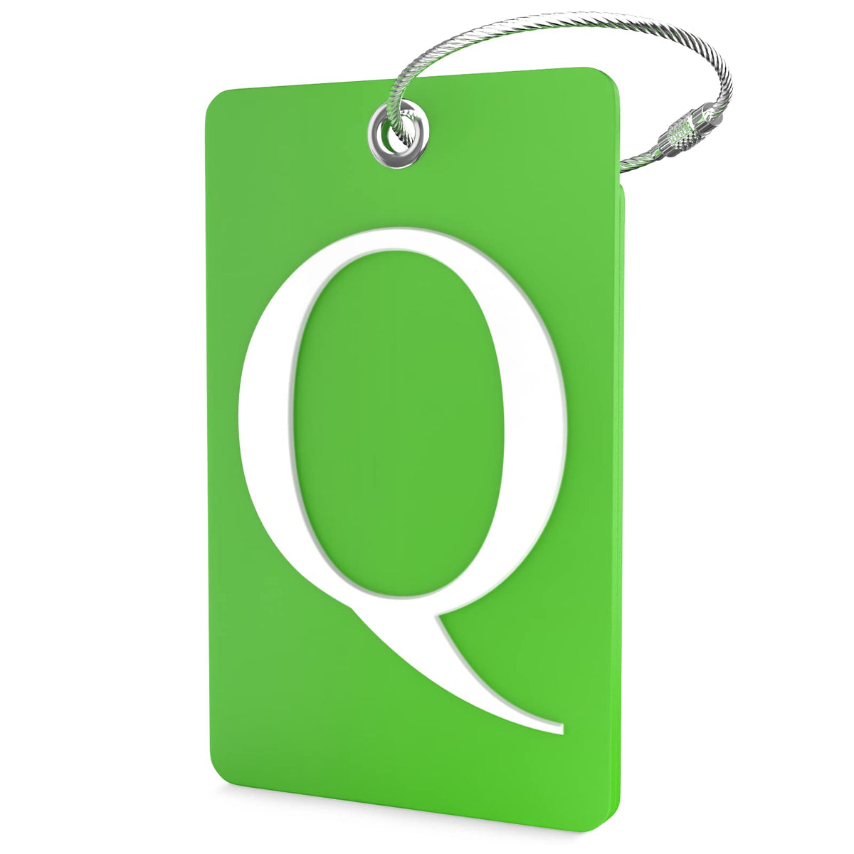 Shacke Luggage Tag for Suitcases – Initial Letter H, Bendable (Green)