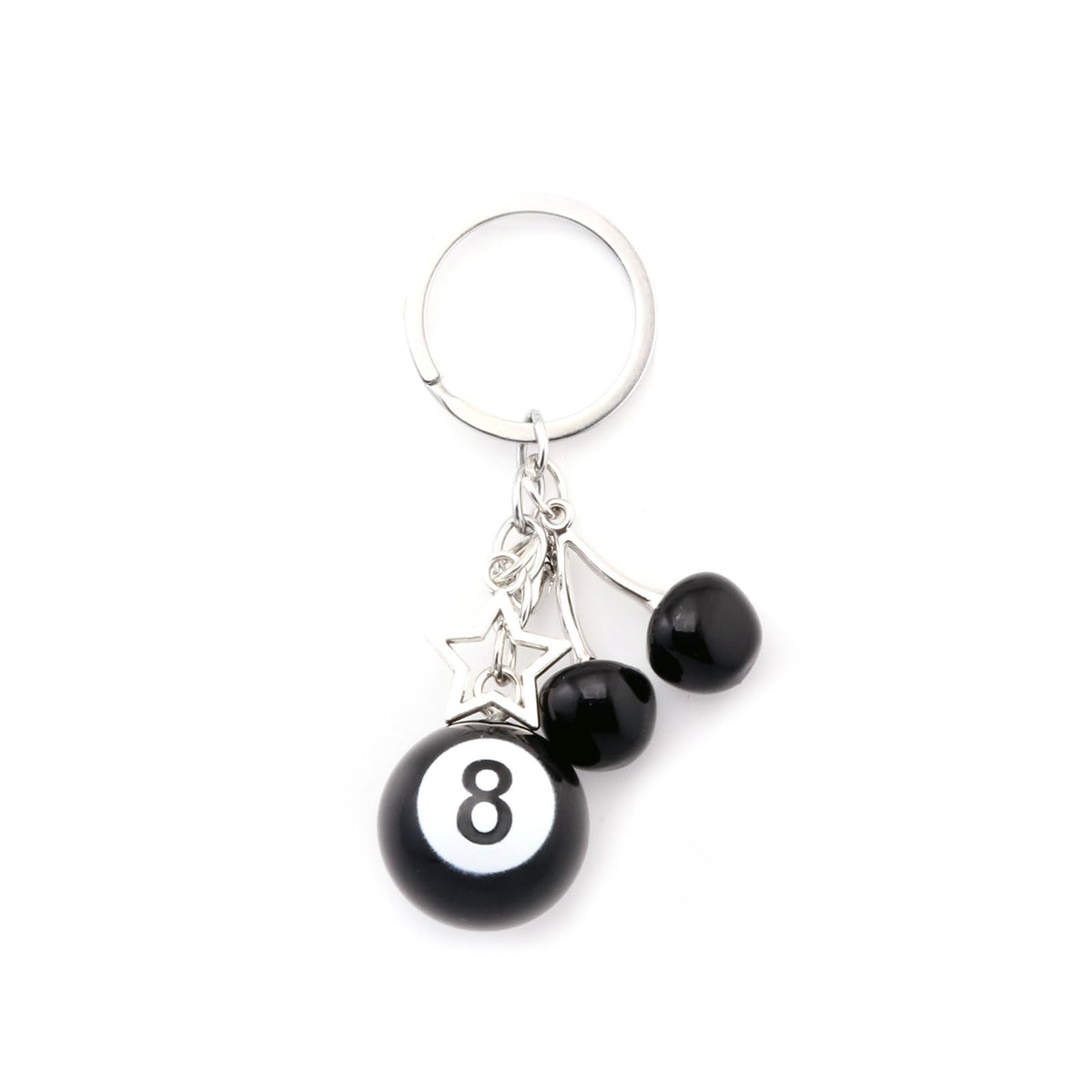 8 Ball Dice Charm Keychain,Cute Bag Purse Handbag Backpack Accessories