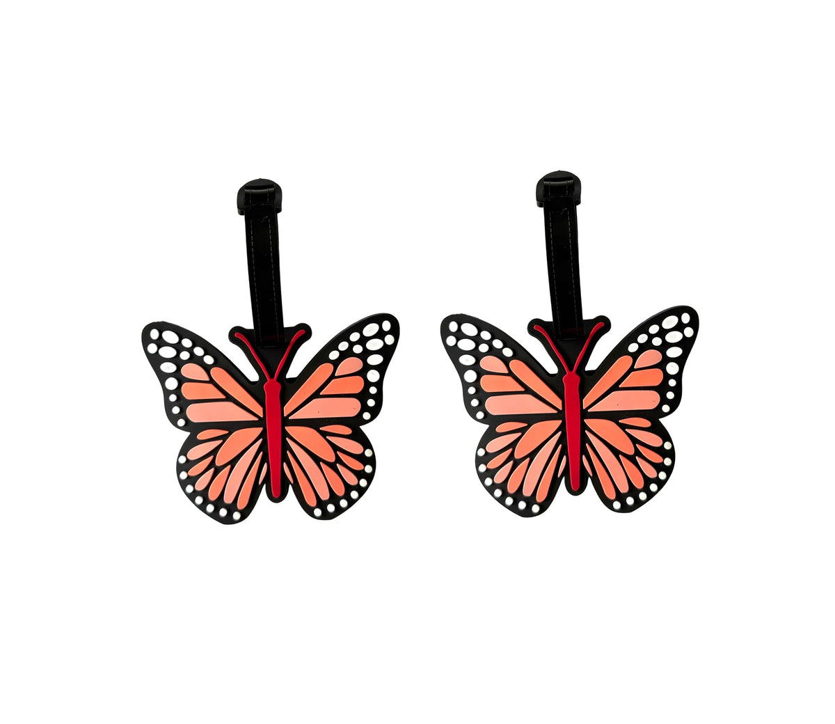 Funny Silicone Luggage Tags Cute Butterfly Travel Bag Identifiers (Purple)