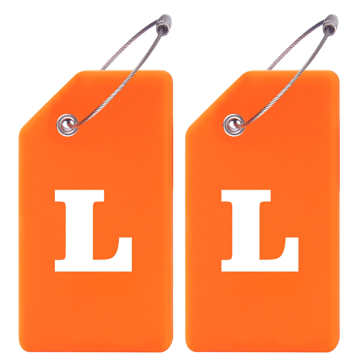 Gostwo 2 Pack Silicone Initial Luggage Tags for Suitcases Travel Essentials