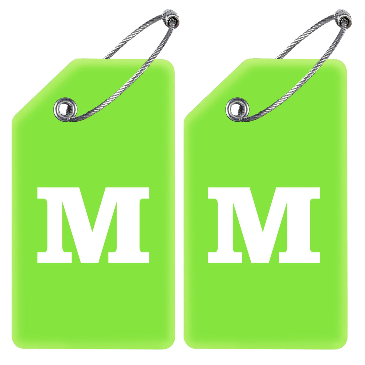 Gostwo 2 Pack Silicone Initial Luggage Tags for Suitcases Travel Essentials