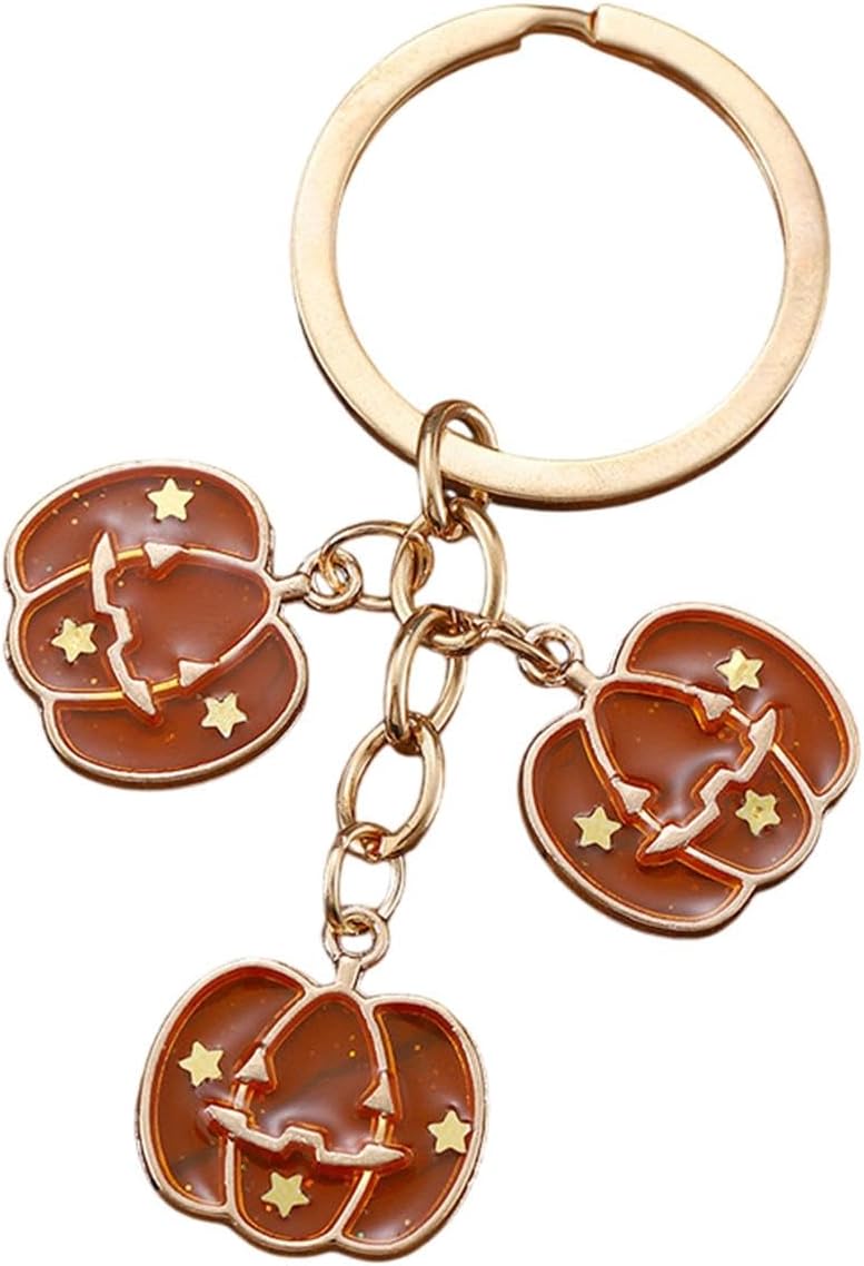 Cute Halloween Ghost Pumpkin Resin Keychain for Women Jewelry