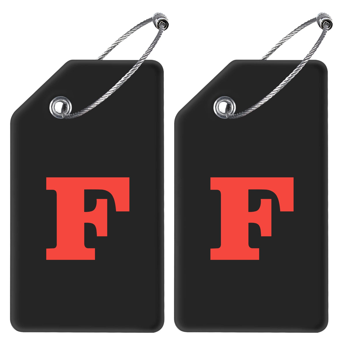 Gostwo 2 Pack Silicone Initial Luggage Tags for Suitcases Travel Essentials