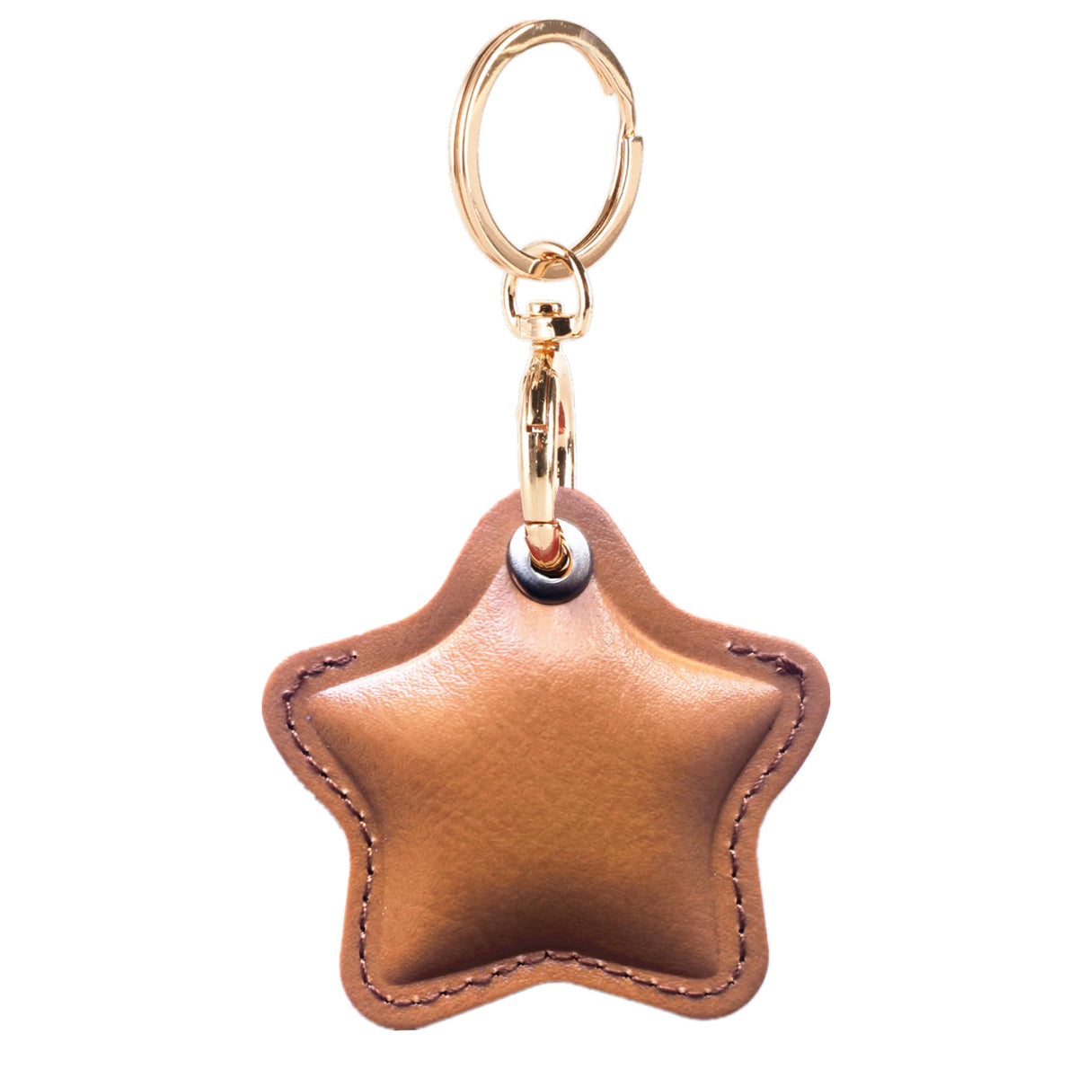 BORKUANA PU Leather Keychain Holder Protective Case Compatible with AirTag