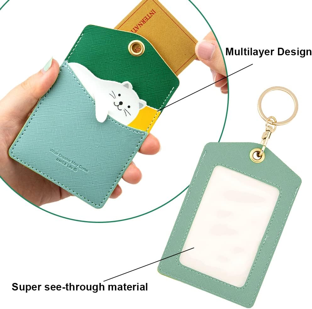 Keychain & Bus Card Holder - Portable Credit Card & Id Card Keyring