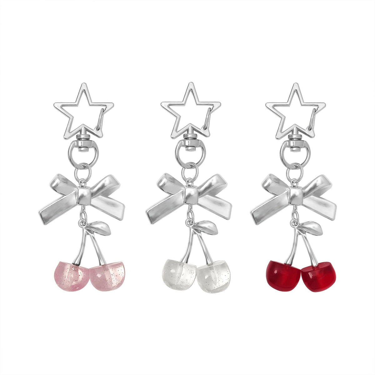 AGEN KGEN Aesthetic Y2K keychains Cute Butterfly Star Strawberry Bear Guitar Keychains Charms for Women Bag Purse Gifts