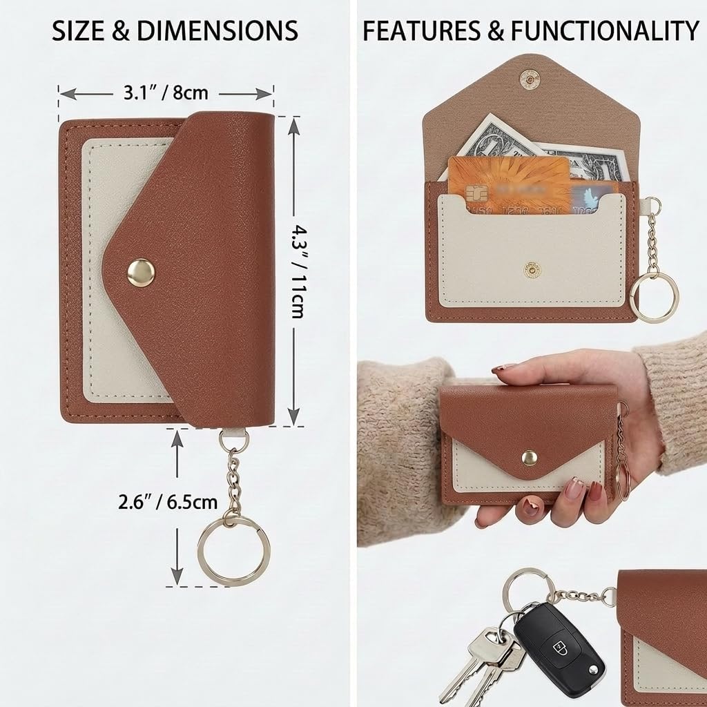 BIHRTC Silicone Key Ring Bracelets Wristlet Keychain Wallet with Net Chapstick Holder for Women