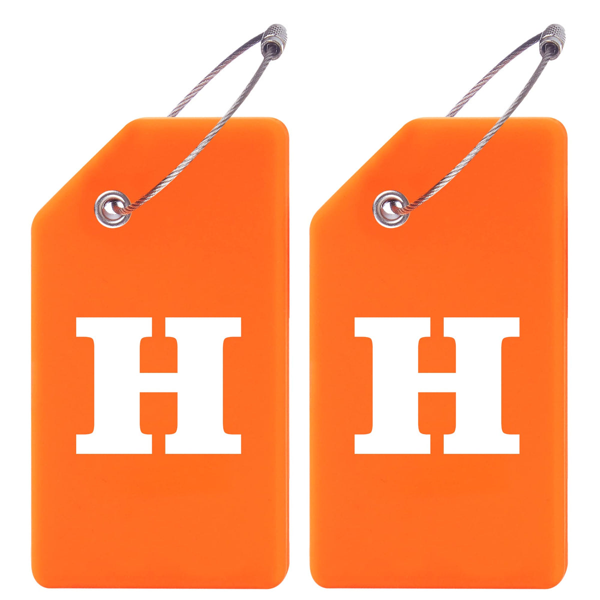 Gostwo 2 Pack Silicone Initial Luggage Tags for Suitcases Travel Essentials