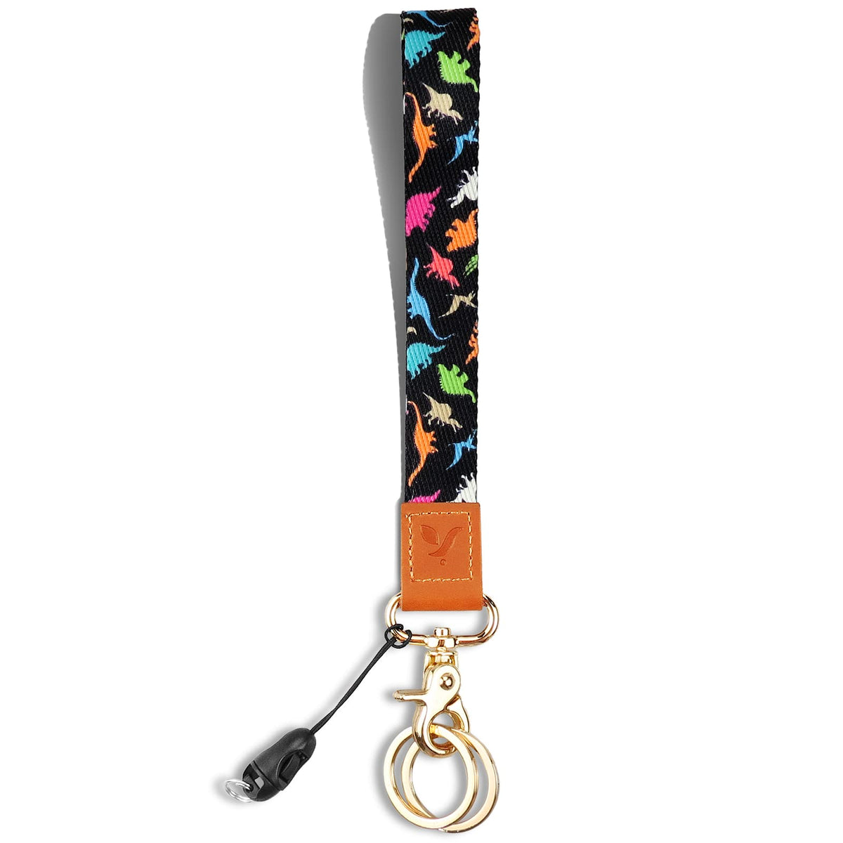 Yiflin Cute Wrist Lanyard for Keys, Keychain, Wallet, Id Holder, Cell Phone, Wristlet Lanyard Key Chain Holder（Black Leopard）