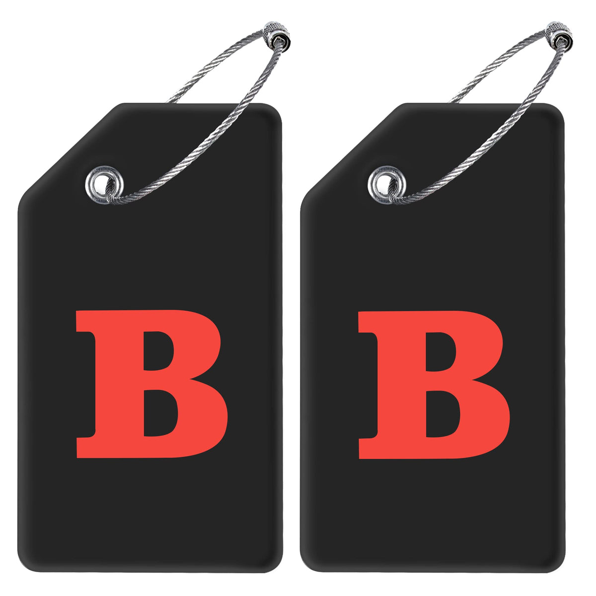 Gostwo 2 Pack Silicone Initial Luggage Tags for Suitcases Travel Essentials