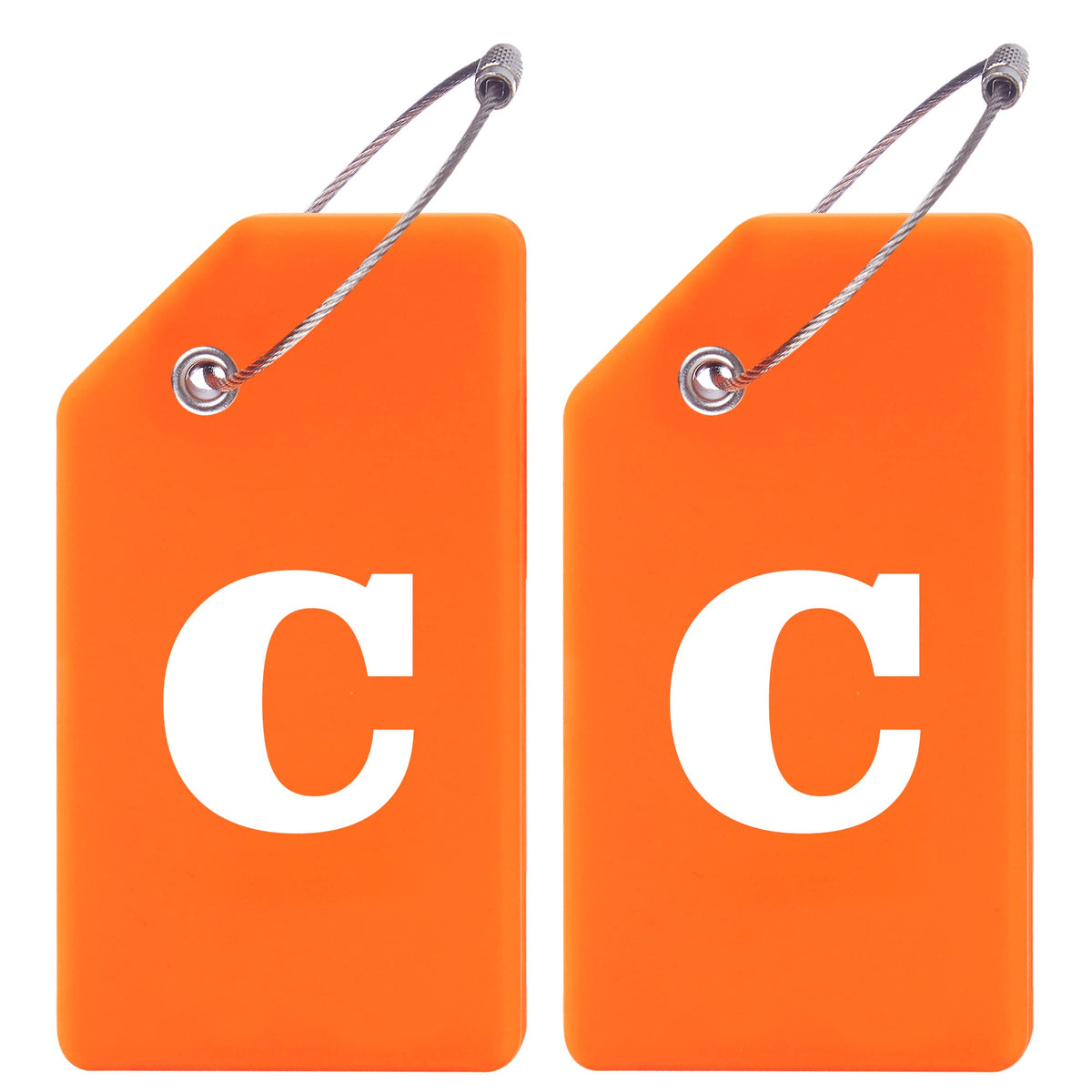 Gostwo 2 Pack Silicone Initial Luggage Tags for Suitcases Travel Essentials