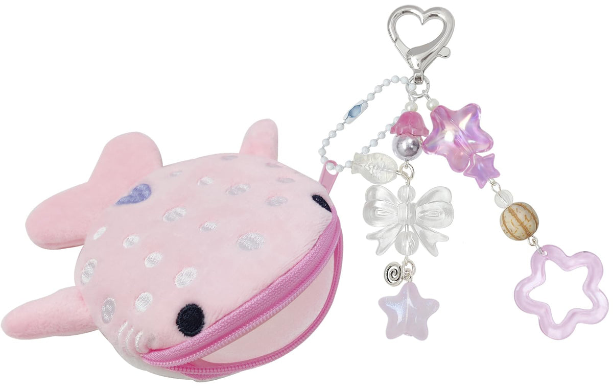 Cute Keychain Whale Shark Coin Purse Keychain Cute Plush Zipper Change Pouch, Kawaii Handmade Wallet for Women