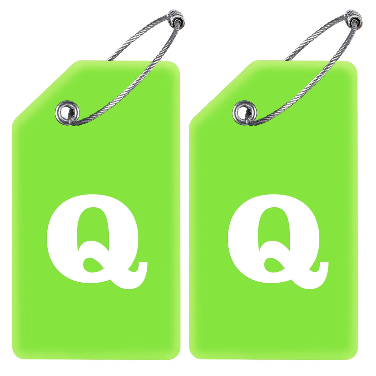Gostwo 2 Pack Silicone Initial Luggage Tags for Suitcases Travel Essentials