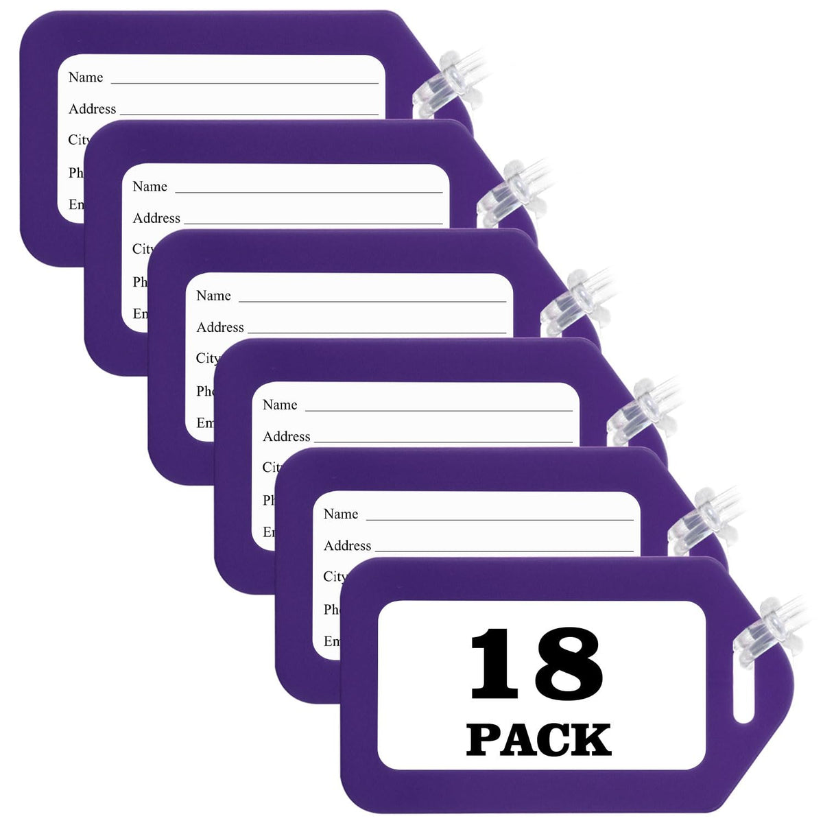 Sodsay 10 Pack Luggage Tag Bright Luggage Tags for Suitcases Bag Tags Name Tags for Kids Travel Accessories Must Haves by Sodsay (Colorful)