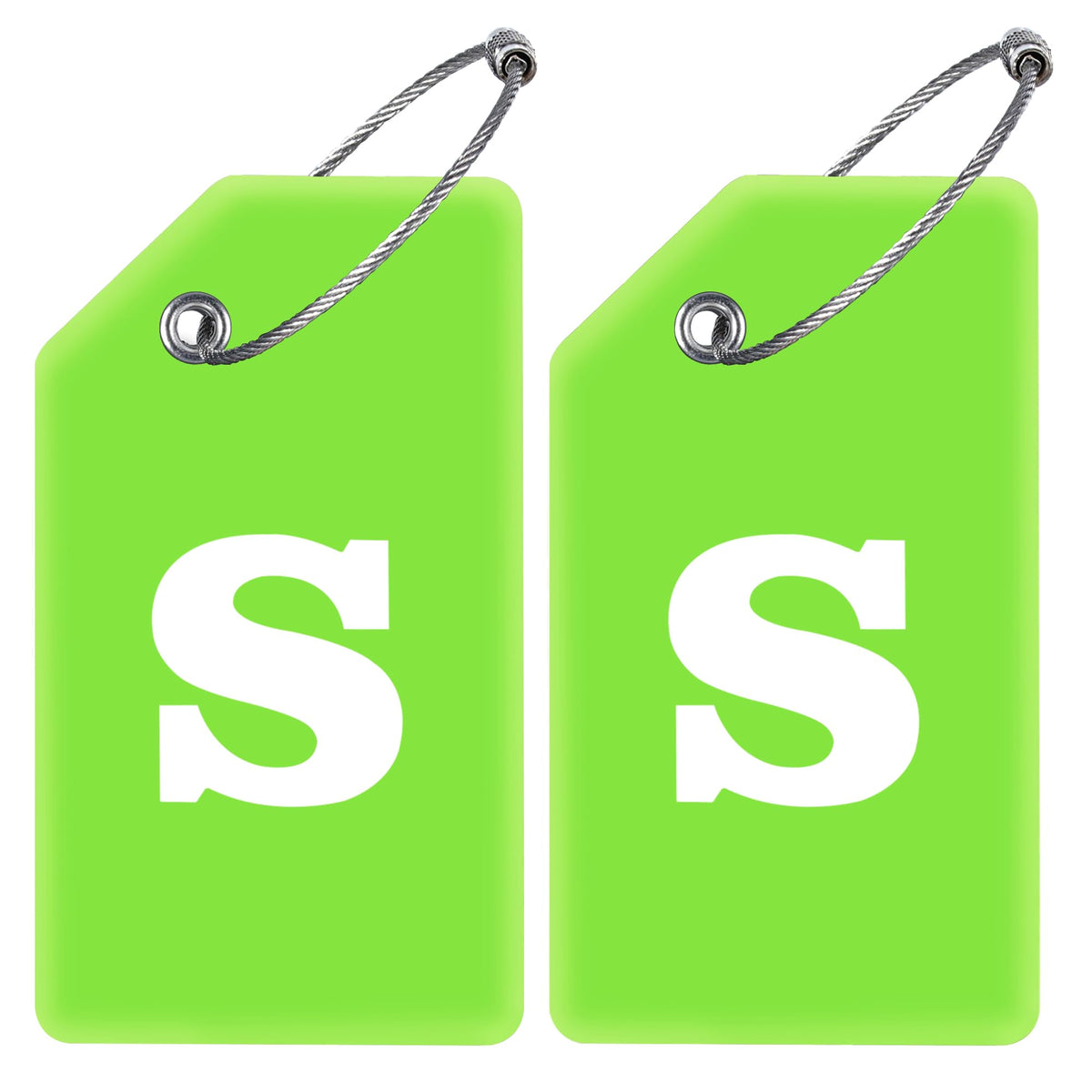 Gostwo 2 Pack Silicone Initial Luggage Tags for Suitcases Travel Essentials