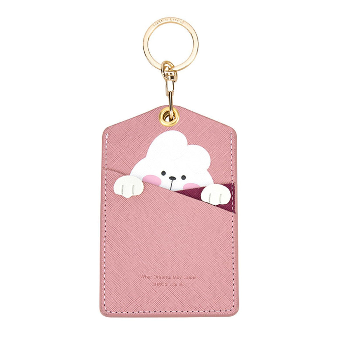 PU Leather ID Badge Holder, Cartoon Cute Badge Holder with 3 Card Slots