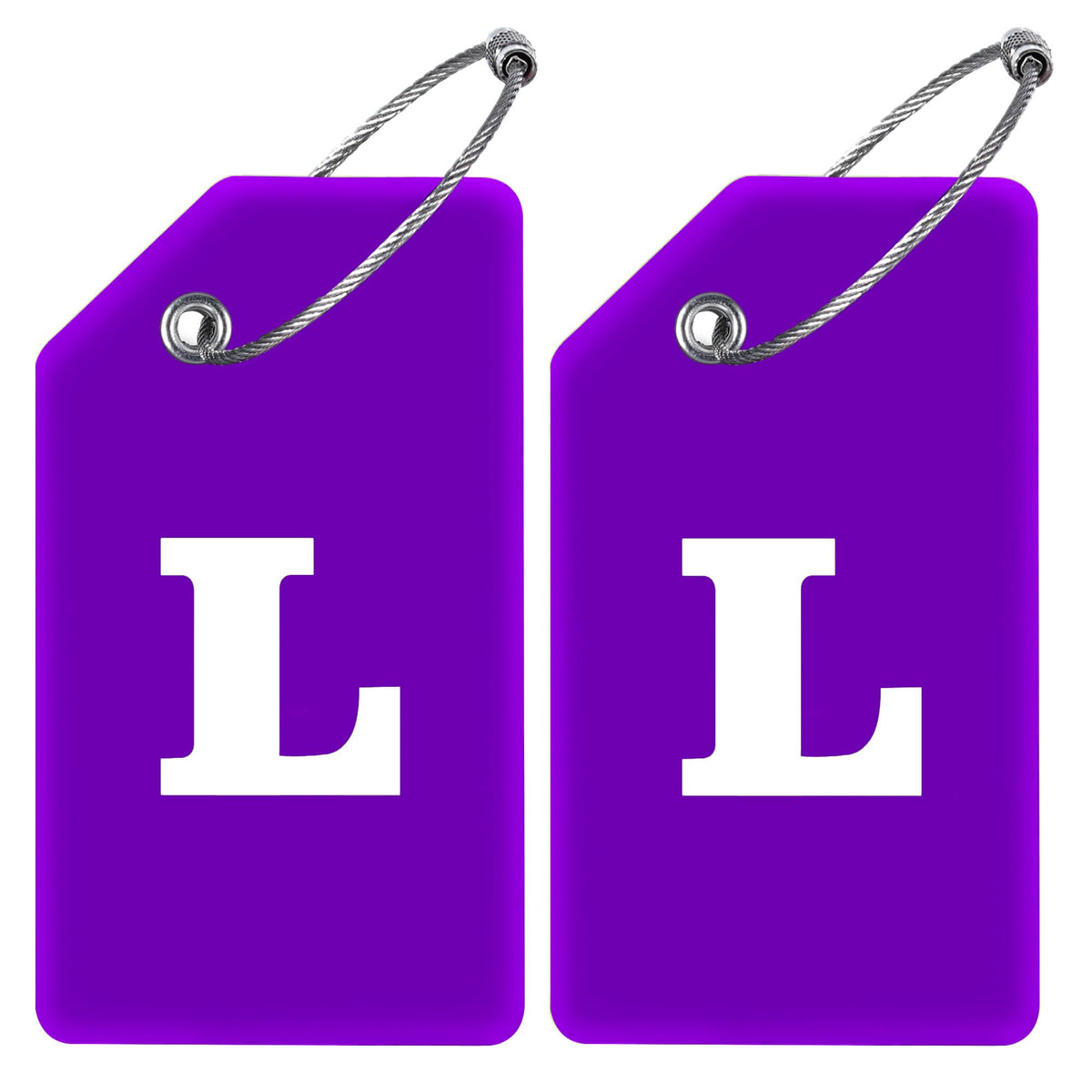 Gostwo 2 Pack Silicone Initial Luggage Tags for Suitcases Travel Essentials