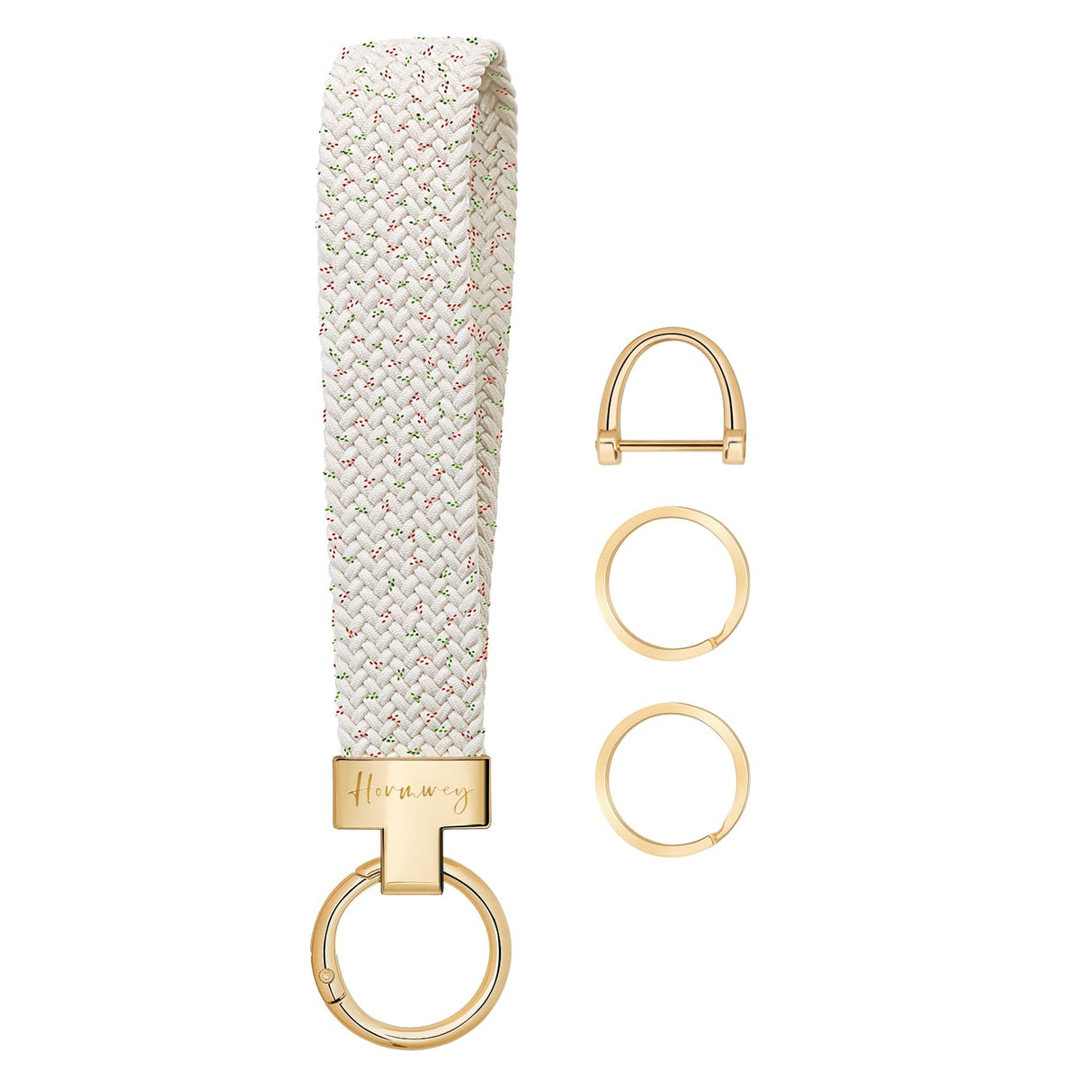 Hovmwey Elastic Wristlet Keychain for Women Men, Cute Car Key Chain, Braided Wrist Strap Lanyard for Keys ID Badges