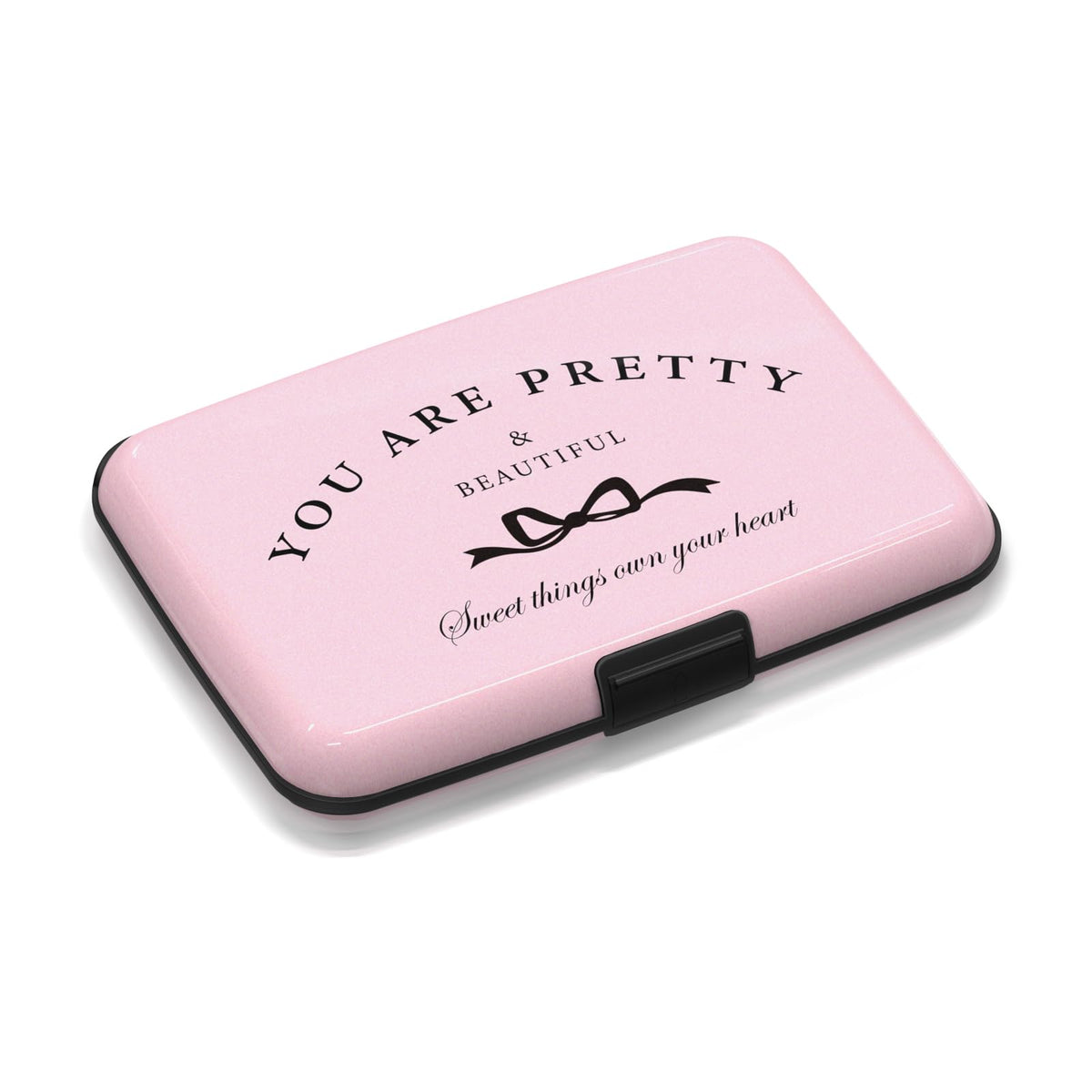 Mini RFID Blocking Credit Card, Cute Cat Wallet Credit Cards Holder Business Card Case Aluminum Metal Travel ID Case for Men Women