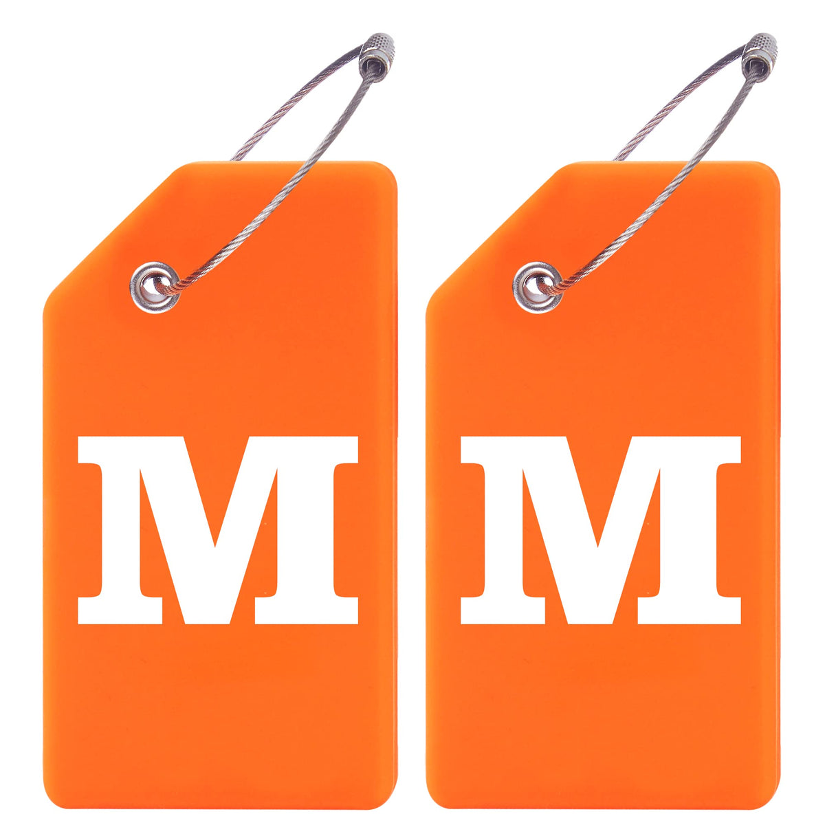 Gostwo 2 Pack Silicone Initial Luggage Tags for Suitcases Travel Essentials