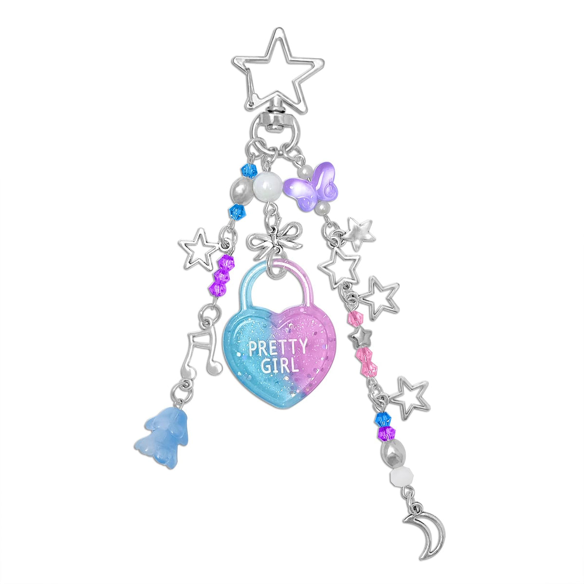 cioatu Y2K Aesthetic Keychains for Women Cute Flowers Star Cake Jellyfish Keychins Charms Kawaii Bag Purse Decor