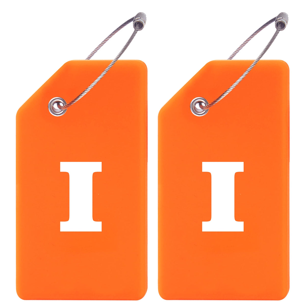 Gostwo 2 Pack Silicone Initial Luggage Tags for Suitcases Travel Essentials