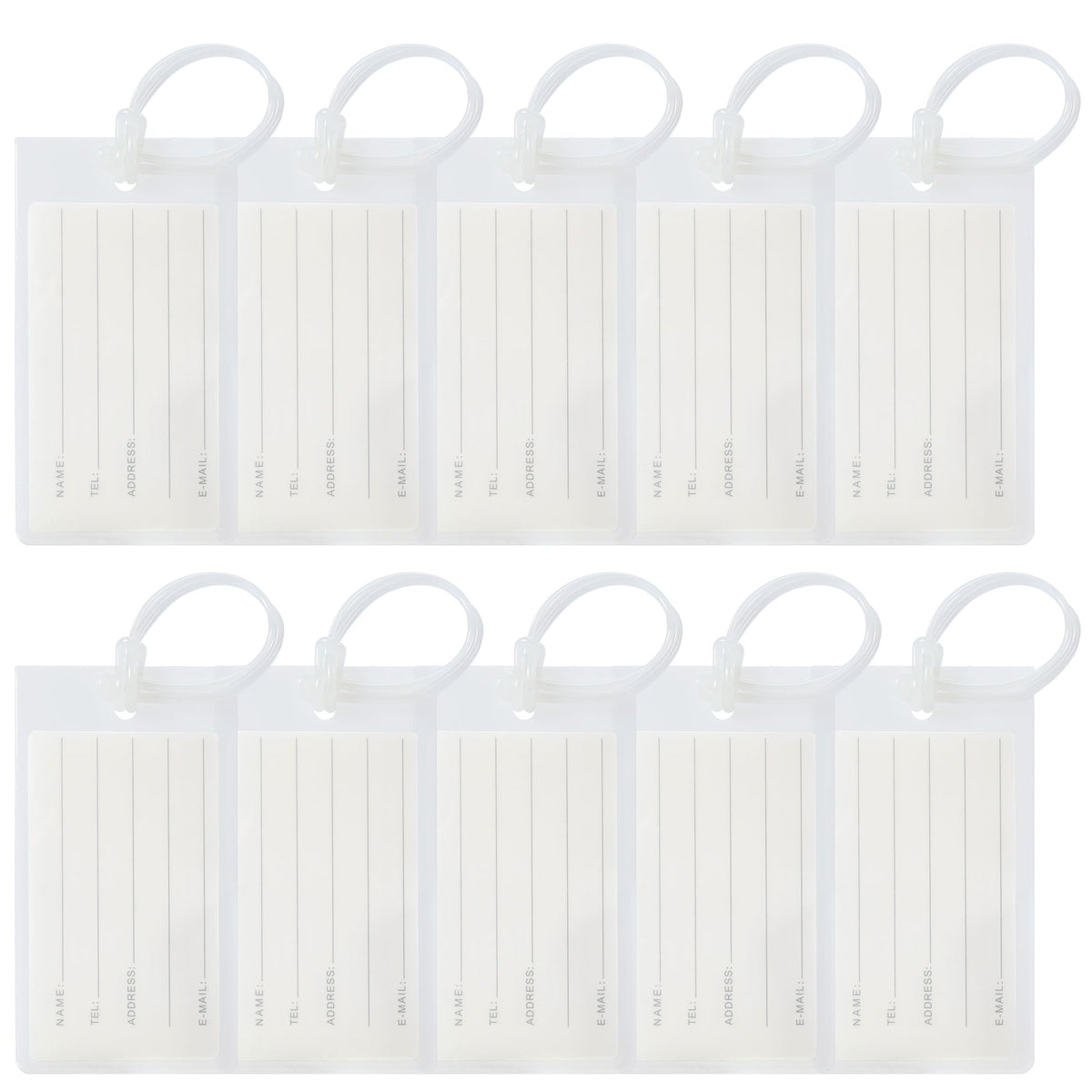 10 Pack Luggage Tags for Suitcases, Airplane Travel Essentials