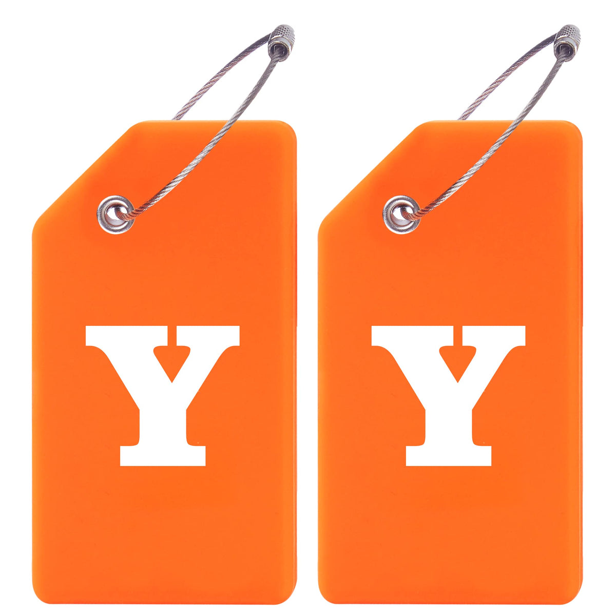 Gostwo 2 Pack Silicone Initial Luggage Tags for Suitcases Travel Essentials