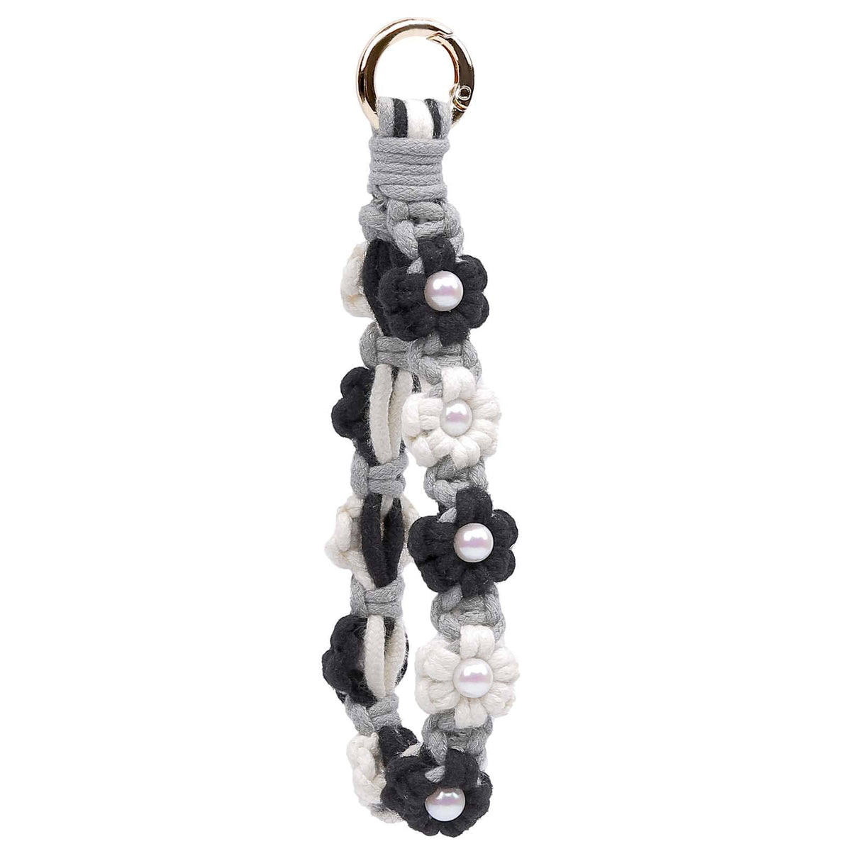 elephtree Boho Macrame Keychain Wristlet Keychain Weave Exquisite Keyring Holder Bracelet Handmade Wrist Lanyard for Women