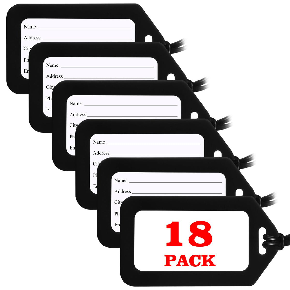 Sodsay 10 Pack Luggage Tag Bright Luggage Tags for Suitcases Bag Tags Name Tags for Kids Travel Accessories Must Haves by Sodsay (Colorful)