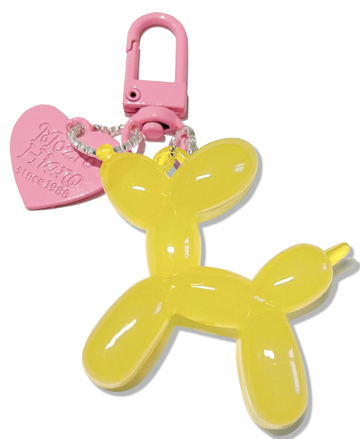 LAEKOU Jelly Balloon Dog Keychain for Women, Cute Bag Charms Key Chain