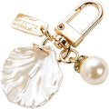Gold Pendant Handbag Rhinestones Keychain Keyring Shell Purse Charm Crystal Pearl Keychains Car Ring Accessories