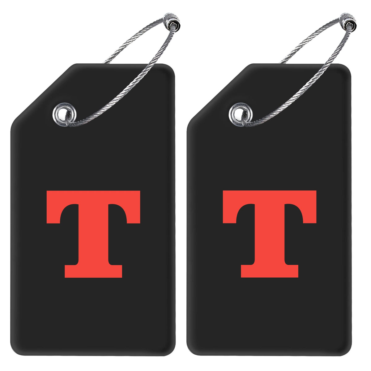 Gostwo 2 Pack Silicone Initial Luggage Tags for Suitcases Travel Essentials
