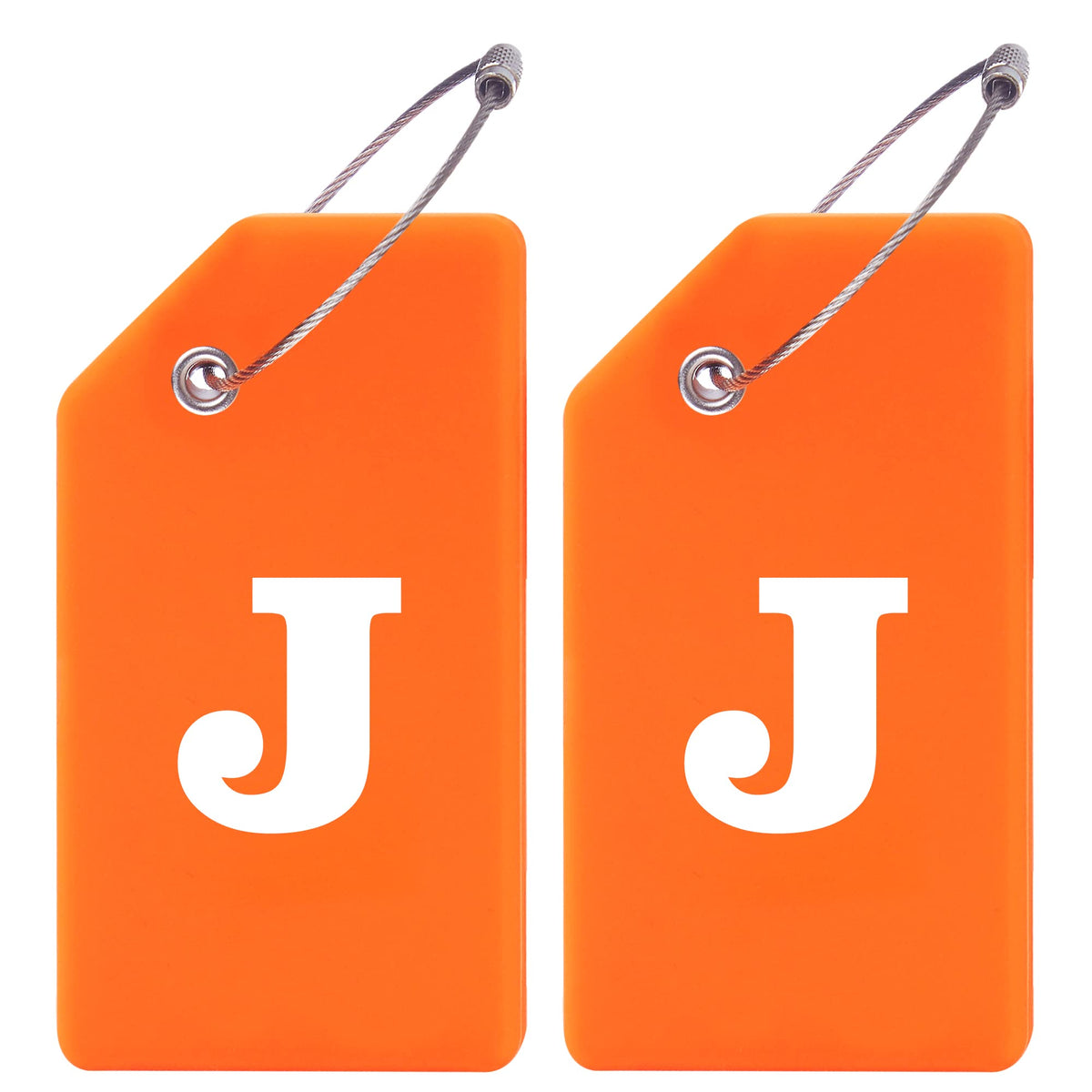 Gostwo 2 Pack Silicone Initial Luggage Tags for Suitcases Travel Essentials