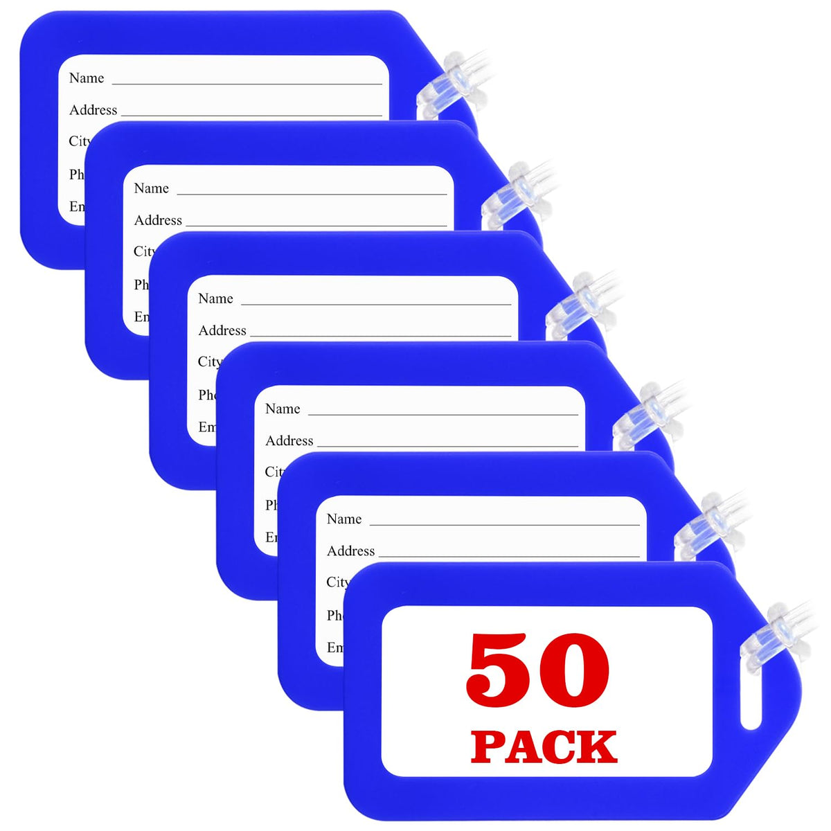 Sodsay 10 Pack Luggage Tag Bright Luggage Tags for Suitcases Bag Tags Name Tags for Kids Travel Accessories Must Haves by Sodsay (Colorful)