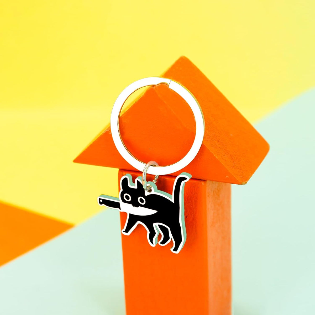 Cute Cat Keychain Halloween Christmas Stocking Stuffers for Women Adults Teens Boys Girls Cat Lover Gift Ideas