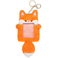 NEWEST Cute Plush Kpop Photocard Holder with Keychain, Soft Fuzzy Fox ID Badge Holder Card Cover, Cartoon Animal Photo Sleeve Protective Case for Kpop Idol Photo Card Bag Pendant Decor, Fox