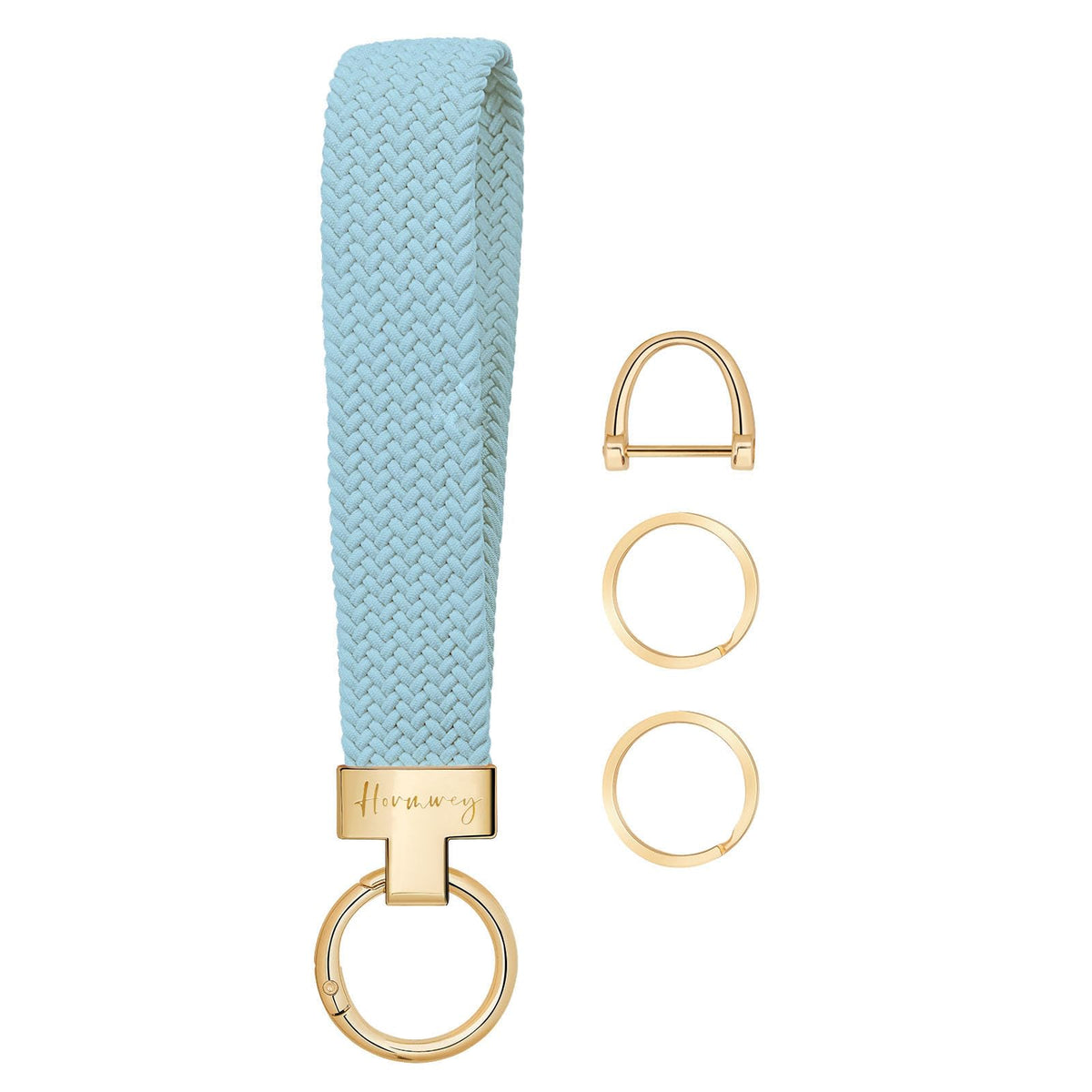 Hovmwey Elastic Wristlet Keychain for Women Men, Cute Car Key Chain, Braided Wrist Strap Lanyard for Keys ID Badges