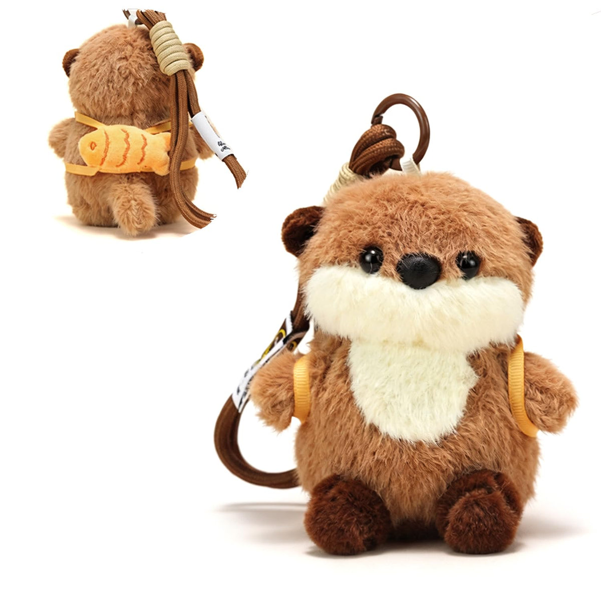 Otter Keychain Charm & Bag Charm - Cute Keychain Ring for Bags Backpacks Otter stuff - for Animal Lovers