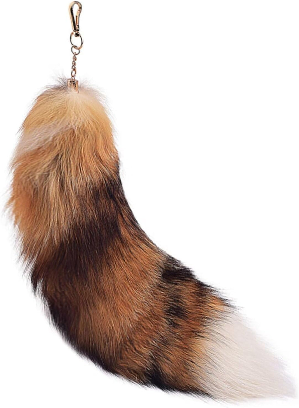 Fluffy Real Fox Fur Tail Keychain Tassel Bag Cosplay Toy Handbag Accessory Hook Pendant