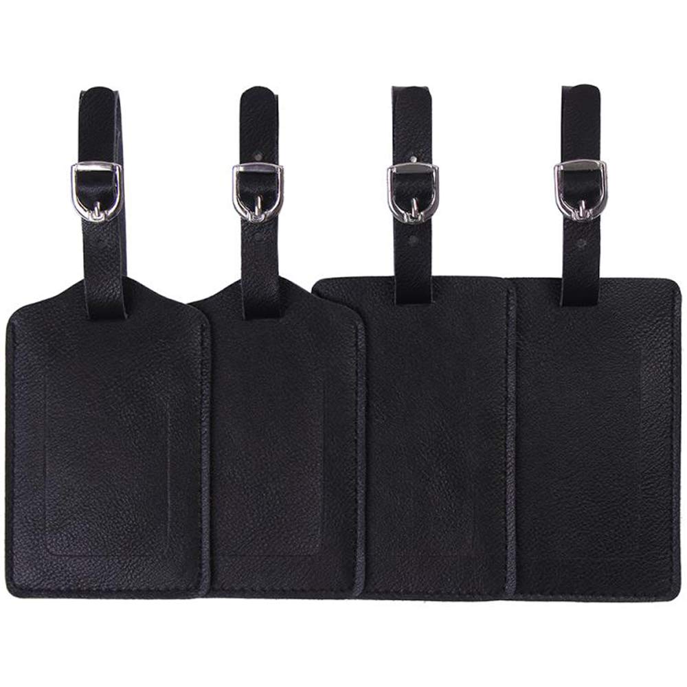Vigorport Luggage Tags, Leather Personalized Suitcase Tag Set of 4 Pack